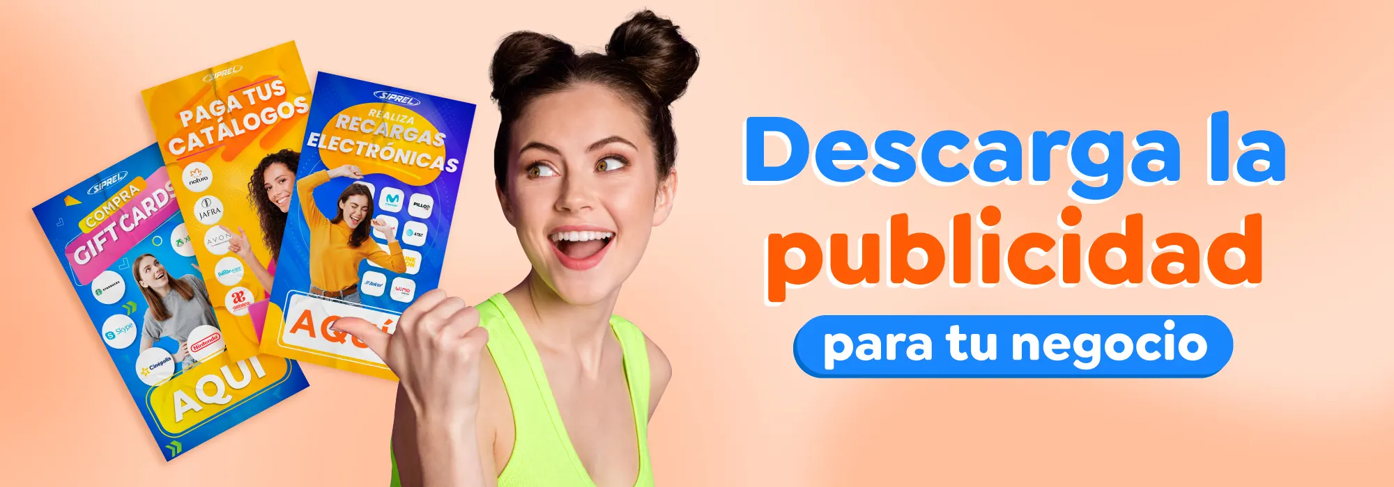 Carteles para vender recargas electrónicas